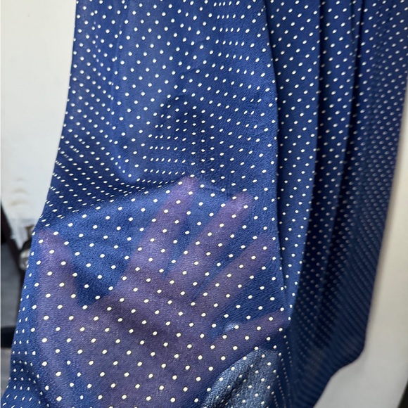 Better Half Sheer Blue Polka Dot Dress Size 14 - Picture 3 of 5